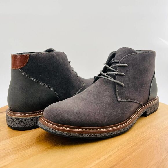 Vance Co. Orson Men’s Suede Chukka Boot In Dark Gray Size 10 - Picture 6 of 16